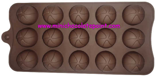 Individual Chocolate Silicon Mould Half Round with Design