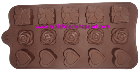 Individual Chocolate Silicon Mould Heart, Rose, and Gift