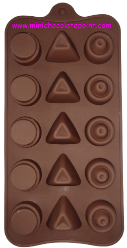 [SKU-P-2219631928S] Individual Chocolate Silicon Mould Cake 3 and 2 Layer with Triangles