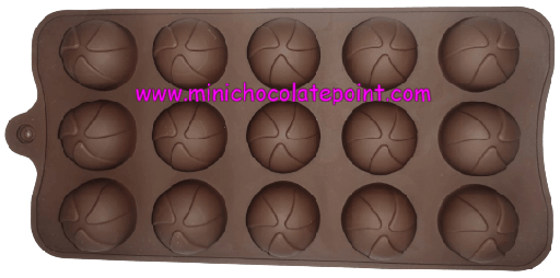 [SKU-P-2219631506S] Individual Chocolate Silicon Mould Half Round with Design