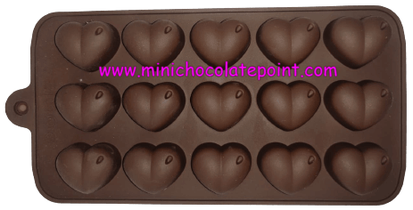 [SKU-P-2219631131S] Individual Chocolate Silicon Mould Heart with Something