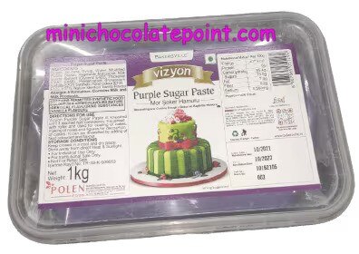 [SKU-P-2219571980S] Bakersville Vizyon Sugar Paste 1kg ( Purpel Sugar Paste  )