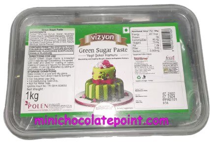 [SKU-P-2219571977S] Bakersville Vizyon Sugar Paste 1kg ( Green Sugar Paste  )