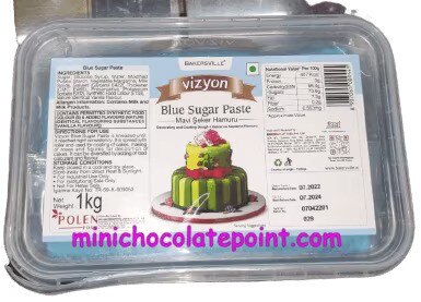 [SKU-P-2219571974S] Bakersville Vizyon Sugar Paste 1kg ( Blue Sugar Paste  )