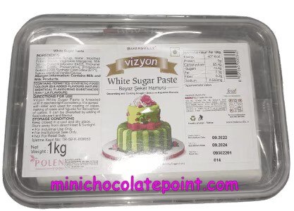 [SKU-P-2219571971S] Bakersville Vizyon Sugar Paste 1kg ( White Sugar Paste  )